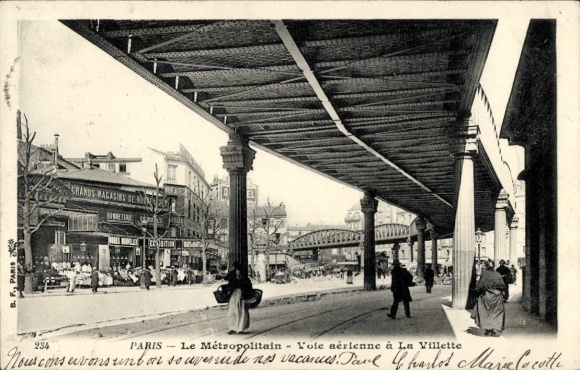 PC Paris XIX., Metropolitain, La Villette, Grands Magasins