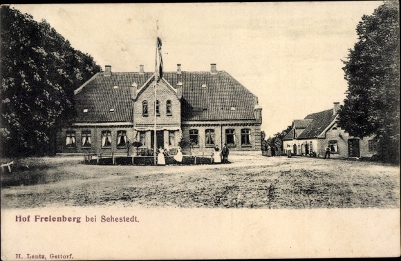 Ansichtkaart Sehestedt aan het Noord-Oostzeekanaal, Hof Freiberg