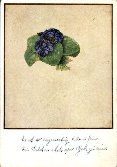 Artist Postcard Dürer, A., Bouquet of Violets