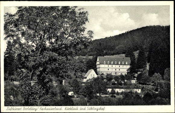 Postcard Bad Berleburg in Westphalia, Kurklinik and Sählingshof