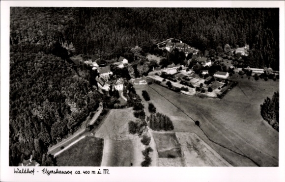 KP Greifenstein w Westerwald, sanatorium Waldhof Elgershausen, zdjęcie lotnicze