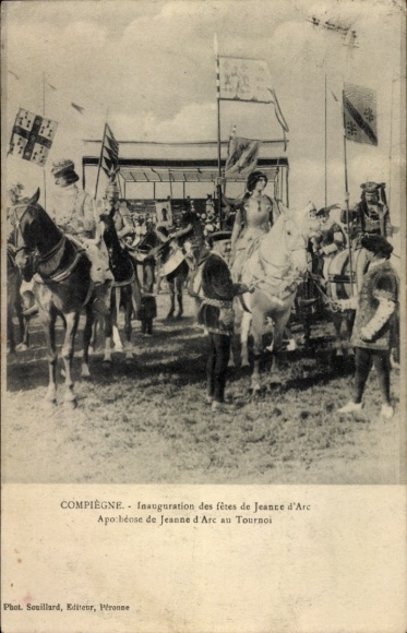 Postcard Compiègne Oise, opening of the Joan of Arc festival