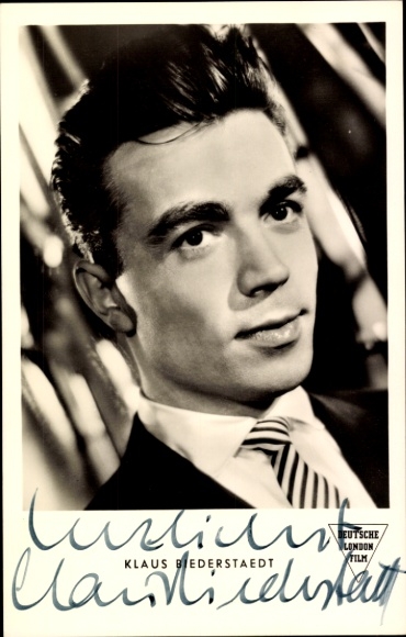 Ak Schauspieler Claus Biederstaedt, Portrait, Liebeskrieg nach Noten, Autogramm