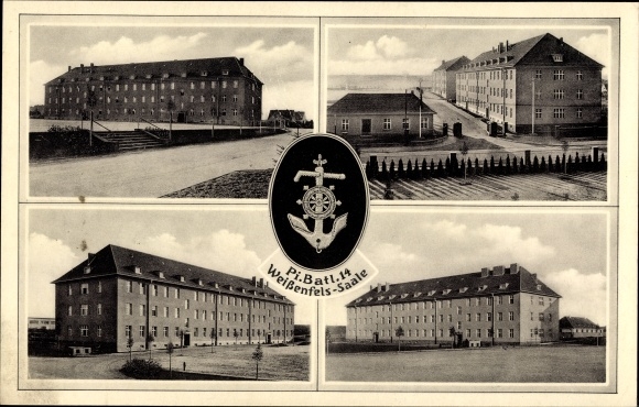 Ak Weißenfels an der Saale, Kaserne Pi. Batl. 14