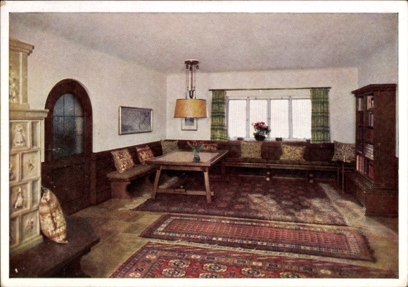 Ak Obersalzberg Berchtesgaden in Oberbayern, Haus Wachenfeld, Wohnzimmer