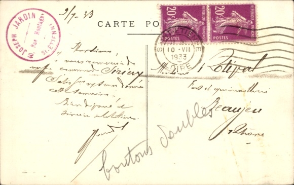 Ansichtkaart Saint Amour Jura, Buanderie FSA, reclame