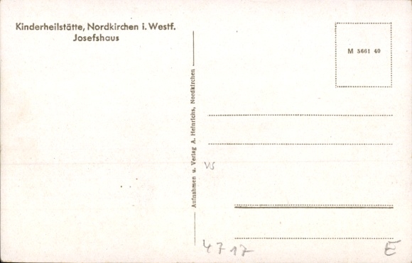 Postcard Nordkirchen in Westphalia, Josefshaus Children's Sanatorium