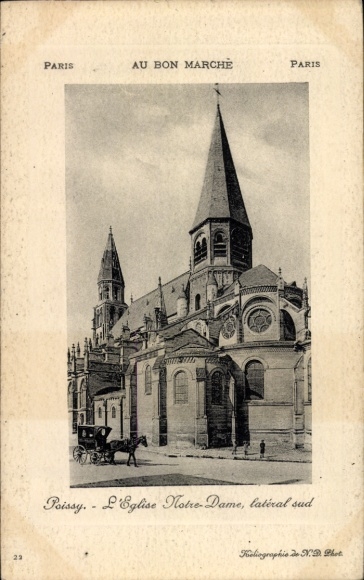 Ak Poissy Yvelines, Notre-Dame,  Frankreich