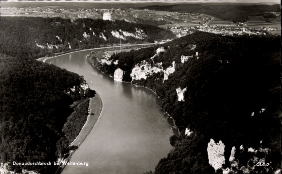 Ak Kelheim an der Donau Niederbayern, Kloster Weltenburg, Donaudurchbruch, Befreiungshalle, Kelhe