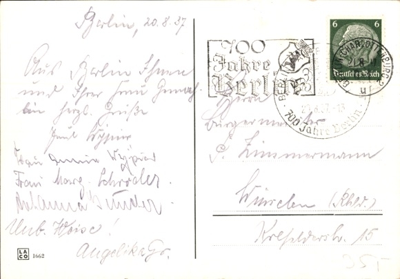 Artist Postcard Berlin Mitte, 700 years of the city 1937, town hall in festive decoration