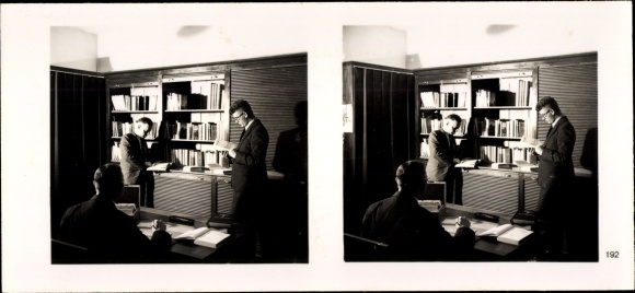 Stereo spatial image photo NS model companies 1937-38 No. 502 III/192 Westfalenbank AG Bochum, works library