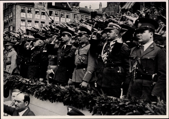 Collective picture Adolf Hitler, Nazi party rally in Nuremberg, foreign military attachés, collective work 15 picture 76