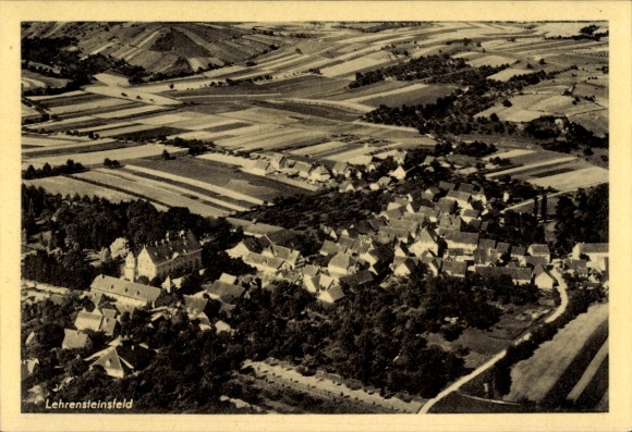 Postcard Lehrensteinsfeld Baden Württemberg, aerial photograph