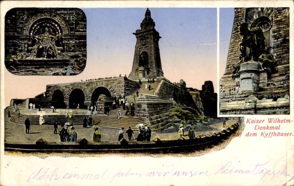 Ak Bad Frankenhausen am Kyffhäuser Thüringen, Kaiser Wilhelm Denkmal, monumentale Architektur,...