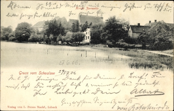 PC Zarrentin am Schaalsee, view of the town, church