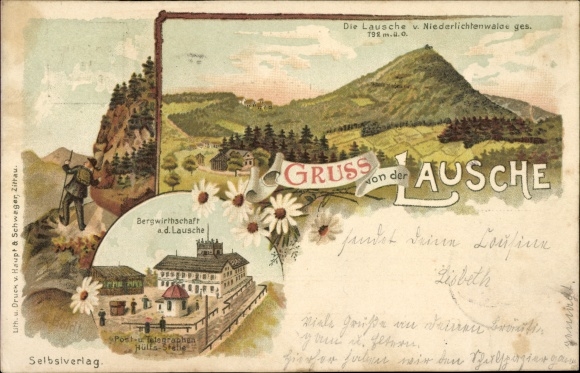 Artysta lito Boldt, E., Waltersdorf Großschönau Oberlausitz, Lausche, Bergwirtschaft