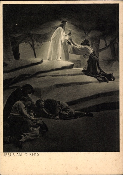 PC Passion Play Oberammergau 1930, No. 43, Jesus on the Mount of Olives