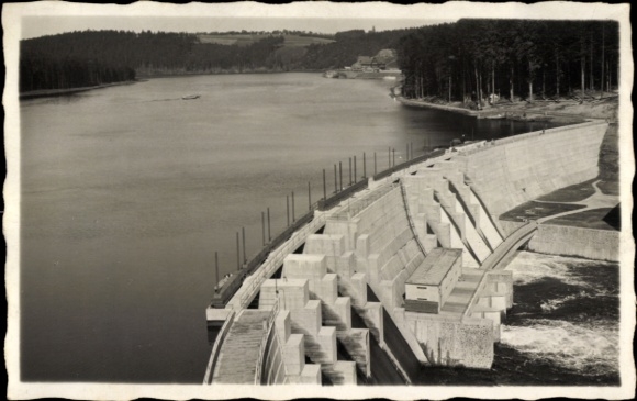 Ak Kriebstein Midden-Saksen, Zschopau-dam, Kriebstein-dam, Dam