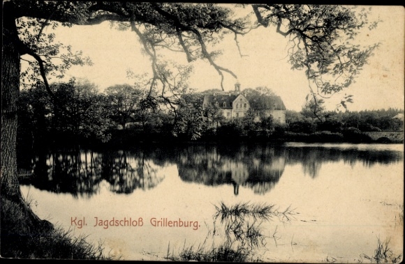Postcard Grillenburg Tharandt Saxony, Royal Hunting Lodge Grillenburg