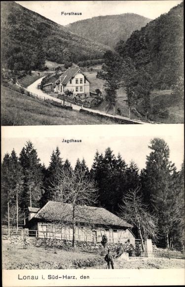 Ansichtkaart Lonau Herzberg am Harz, boswachtershuis, jachthuis