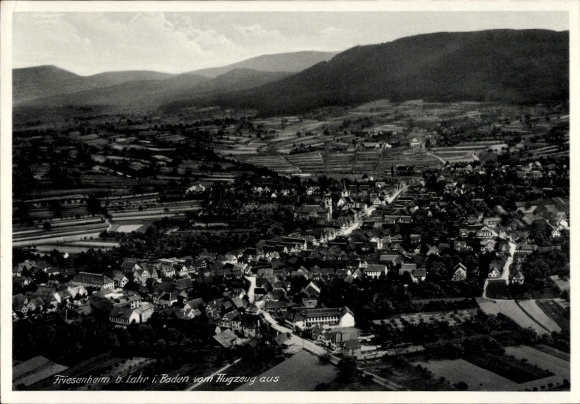 Postcard Friesenheim in Baden, aerial photograph