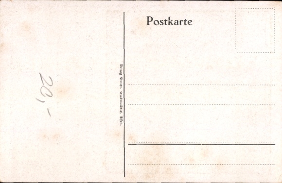 Postcard War Landmark, youth donation for war orphans from the Vallendar elementary school