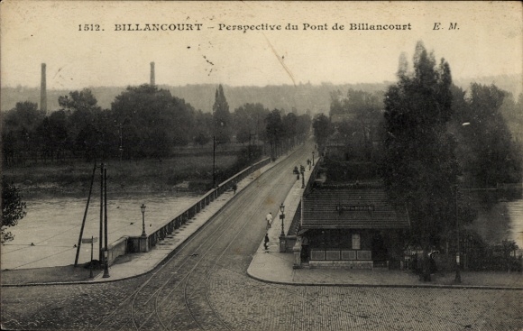 Postcard Billancourt Hauts de Seine, Pont de Billancourt