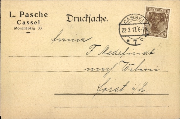 Ak Kassel in Hessen, Reklame, L. Pasche, Möncheberg 33, Büffel Pickers