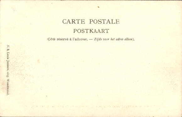 Postcard Wuustwezel Flanders Antwerp, De wagen wordt plaatst door twintig persons