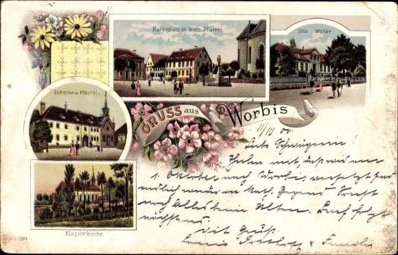 lito Worbis w Eichsfeld w Turyngii, rynek, parafia, Villa Müller, kościół klasztorny