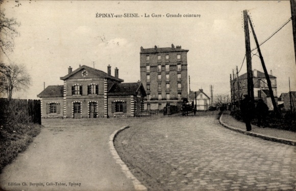 Ak Epinay sur Seine Seine Saint Denis, Bahnhof, Grande ceinture