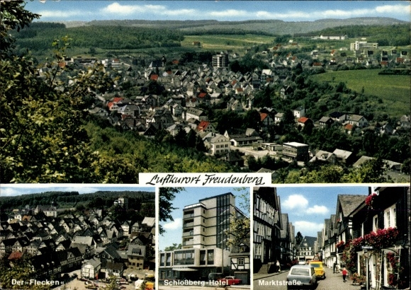 PC Freudenberg in Siegerland, general view, The Flecken, Schlossberg Hotel, Marktstrasse