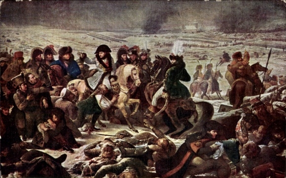 Artist Postcard Gros, AJ, Napoleon in the Battle of Eylau