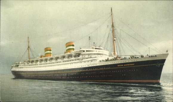 Postcard HAL Steamer New Amsterdam, Holland-America Line