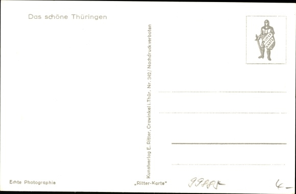 Postcard Black Forest in the Thuringian district of Gotha, view of the town and surroundings