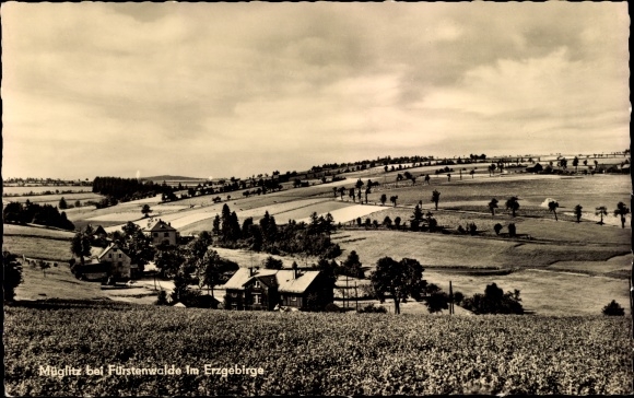 Postcard Müglitz Altenberg in the Ore Mountains, Panorama