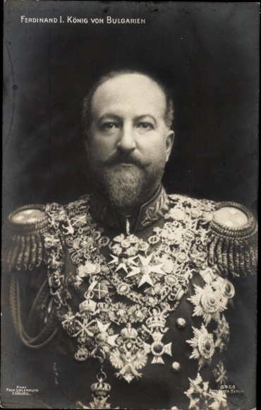 Ak König Ferdinand I. von Bulgarien, Portrait, Uniform, Orden