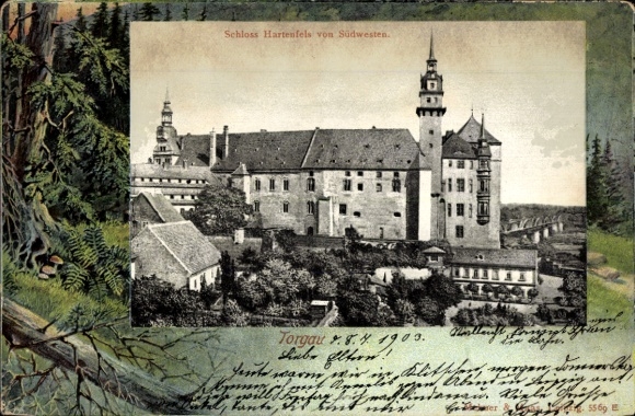Ak Torgau an der Elbe, Schloss Hartenfels,  Architektur,  aus 1903
