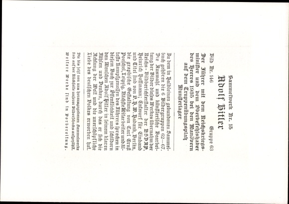 Collection picture Adolf Hitler, Werner von Fritsch, Werner von Blomberg, Collection No. 15 picture 146