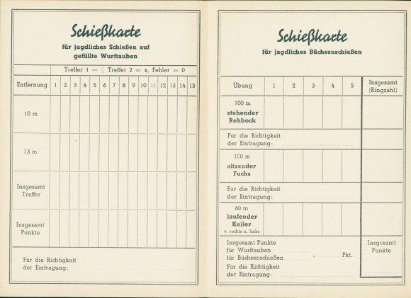 Folding Postcard shooting card, shotgun shells, shotgun shells, rifle cartridges, RWS, Dynamit AG Alfred Nobel
