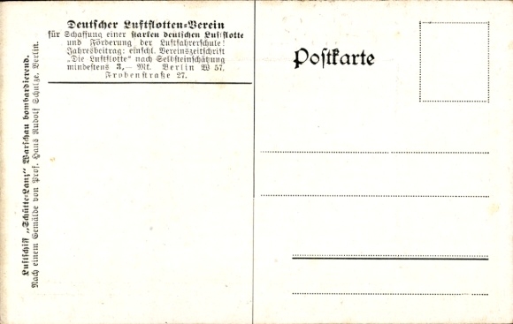 Artist Postcard Schulze, Hans Rudolf, Zeppelin, airship Schütte Lanz, bombing Warsaw, I. WK