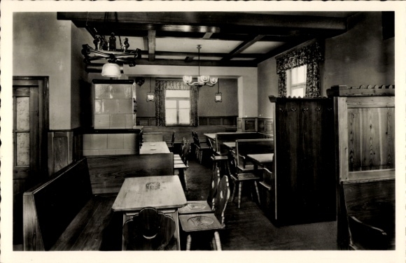 Ak Pommelsbrunn in Mittelfranken, Bahnhof Hotel, Inh. Wilhelm Lutz, Restaurant