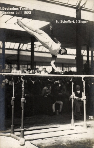 Photo Postcard 13th German Gymnastics Festival Munich July 1923, H. Schaffert, 5th winner