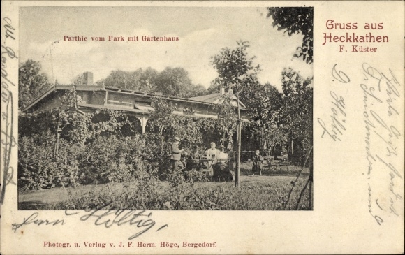 Ansichtkaart Hamburg Bergedorf Billwerder Billwärder, vestiging Heckkathen, Heckkaten, tuinhuisje