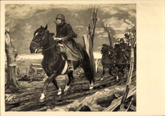 Artist Postcard Martin Amorbach, Oskar, Flanders, HDK 122, German Wehrmacht, II. World War