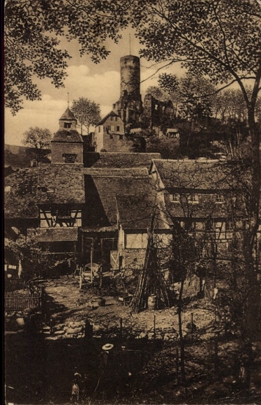 Postcard Eppstein im Taunus, castle ruins