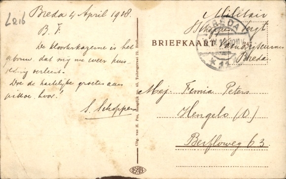 Postcard Breda North Brabant Netherlands, monastery barracks