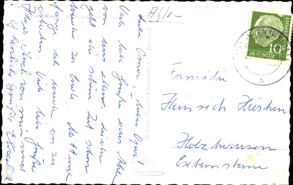 Postcard Ahlen in Münsterland Westphalia, Hospital