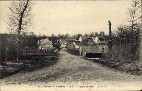 Ak Gambais Yvelines, Ferme des Bois, Le Lavoir
