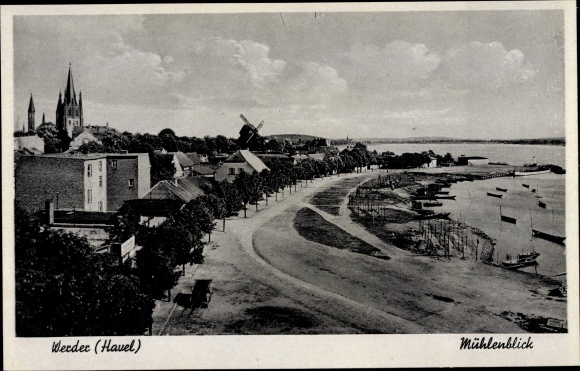 Ak Werder an der Havel, Mühlenblick